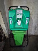 FENDALL 2000 SAFETY DIRECTOR STERILE EMERGENCY EYEWASH STATION W/ SPERIAN SOLUTION FLUID COLLECTOR