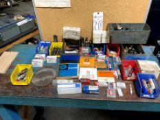LARGE LOT OF ASSORTED TOOLING, SINKS, SAWS, AND INSERTS