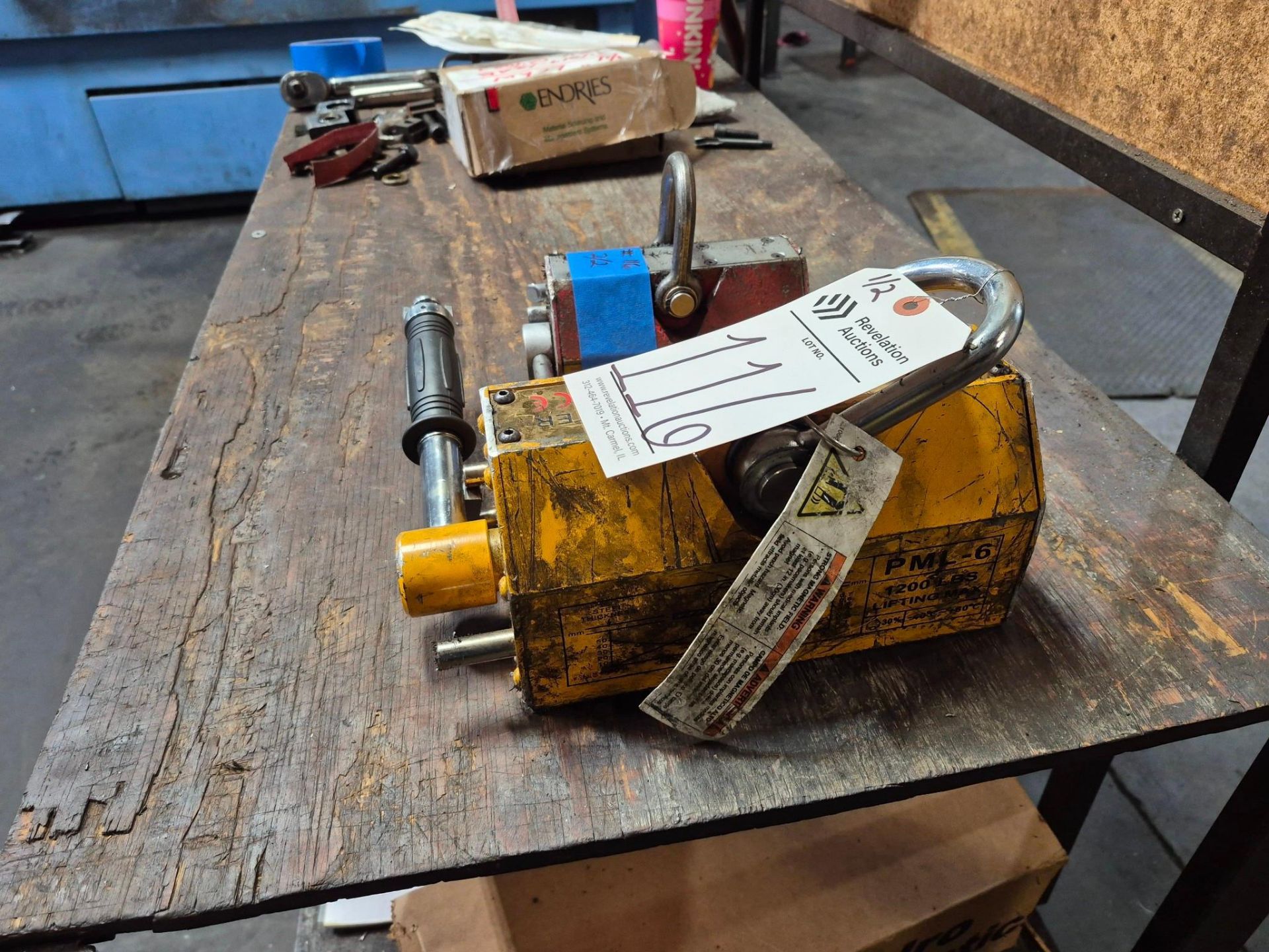 PML-6 1,200 LB CAP PERMANENT MAGNETIC LIFTER & TECHNIKS EZ-LIFT ELM-300 ...