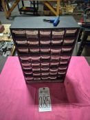 PARTS ORGANIZER FILLED WITH ASSORTED MILLING TOOLS
