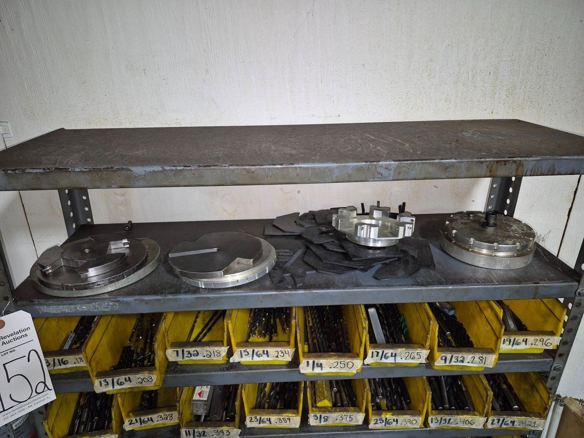 INDUSTRIAL STORAGE RACK WITH HANGING BINS FILLED WITH ASSORTED DRILL ...