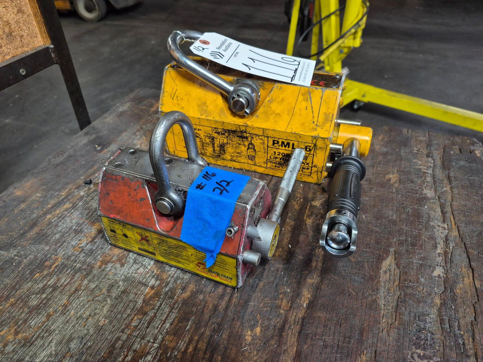 Cap Lifter Support PML-6 1,200 LB CAP PERMANENT MAGNETIC LIFTER & TECHNIKS EZ-LIFT ELM-300 ...