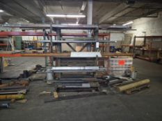 CANTILEVER RACK WITH LARGE AMOUNT OF ASSORTED BAR STOCK