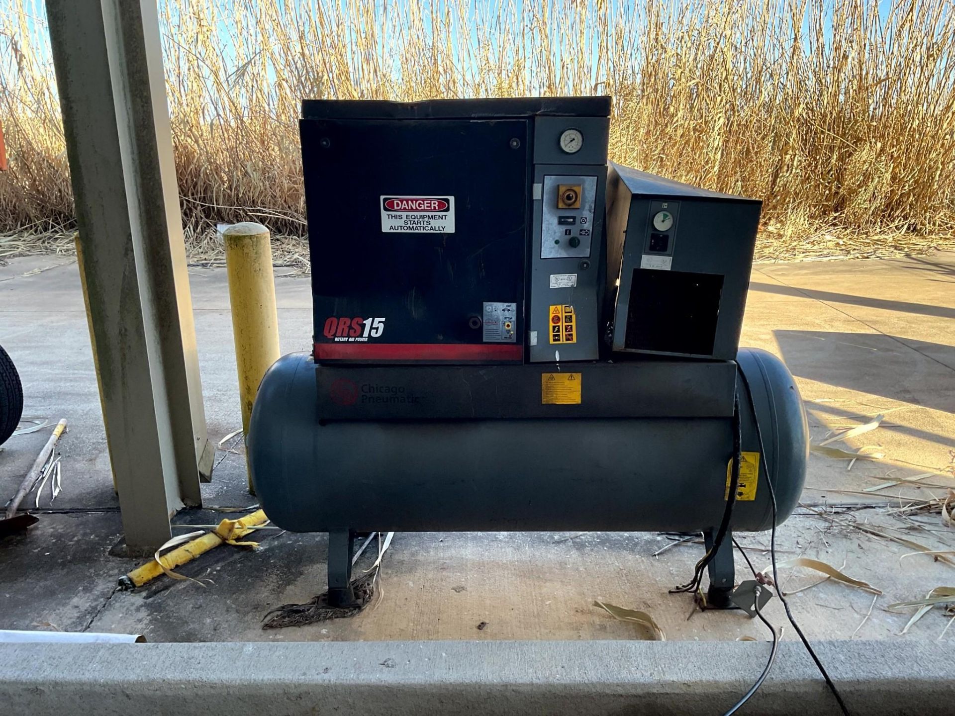 2006 CHICAGO PNEUMATIC QRS15 HPD 15 HP QUIET ROTARY SCREW AIR ...