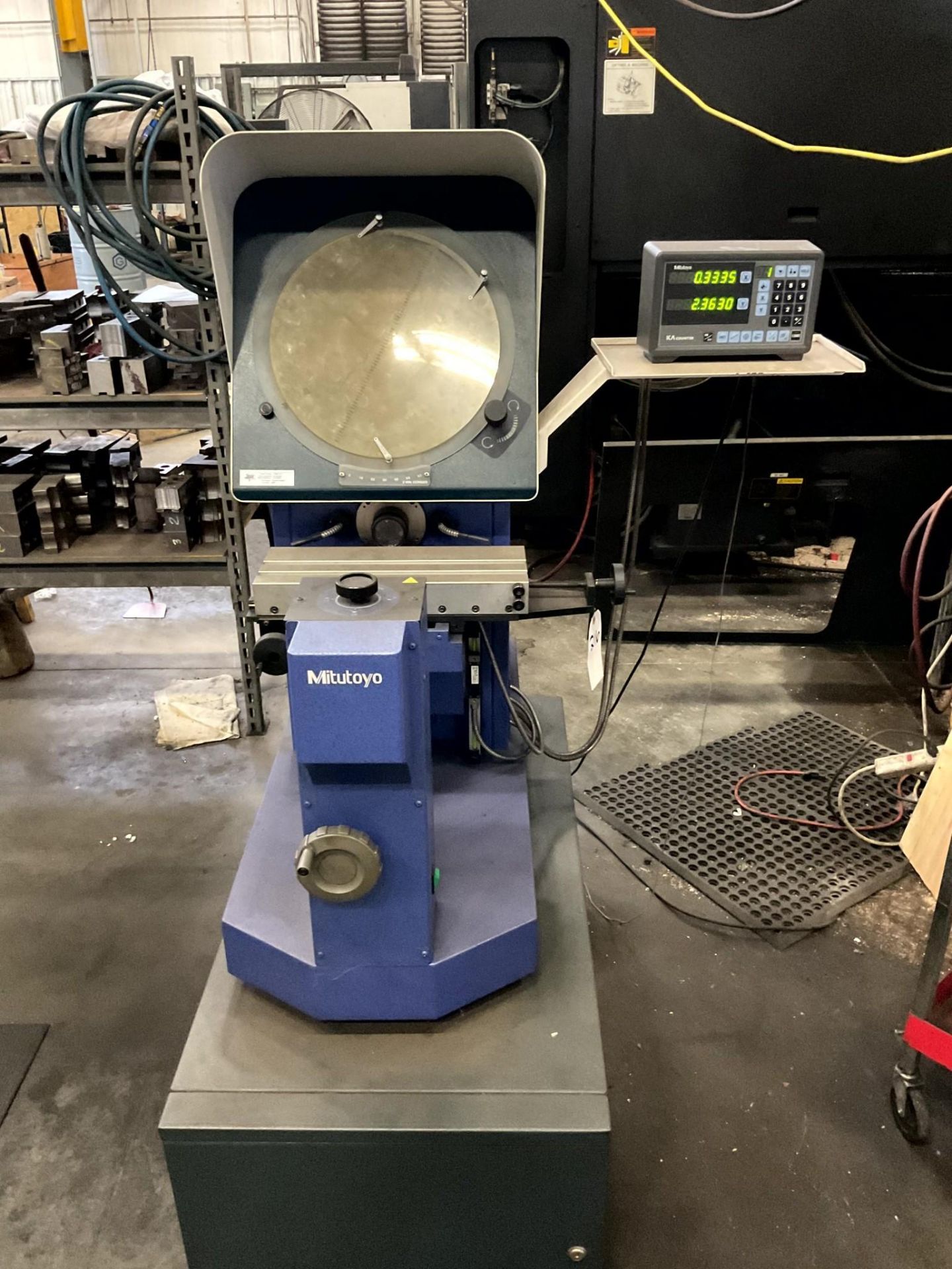 MITUTOYO PH-A14 OPTICAL COMPARATOR SCREEN DIAMETER: 14" ROTATION RANGE ...
