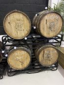 (4) Whiskey / Beer Barrels on Stand