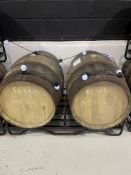 (2) Whiskey / Beer Barrels on Stand