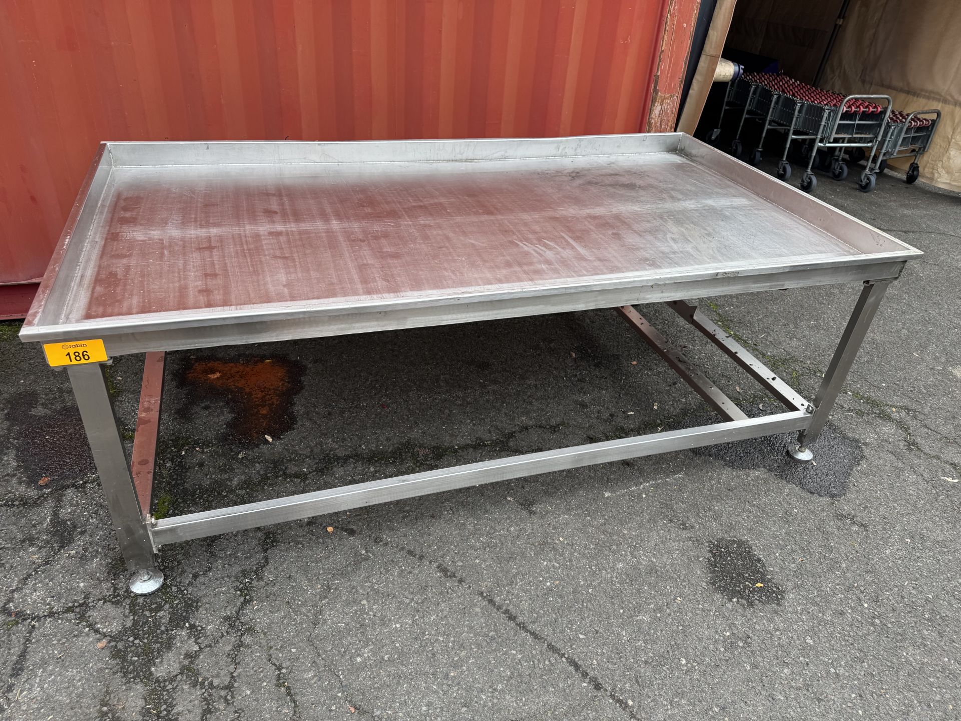 Cooling Table, stainless, jacketed, serpentine underside coil, 88