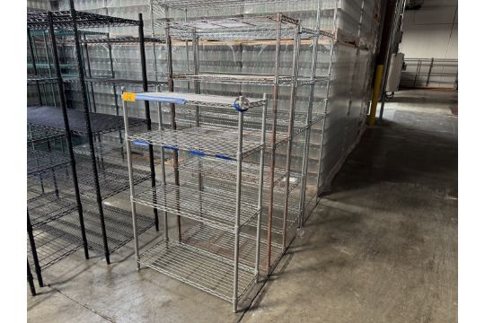 [LOT] of (4) Metro Racks, chrome, assorted sizes as shown
