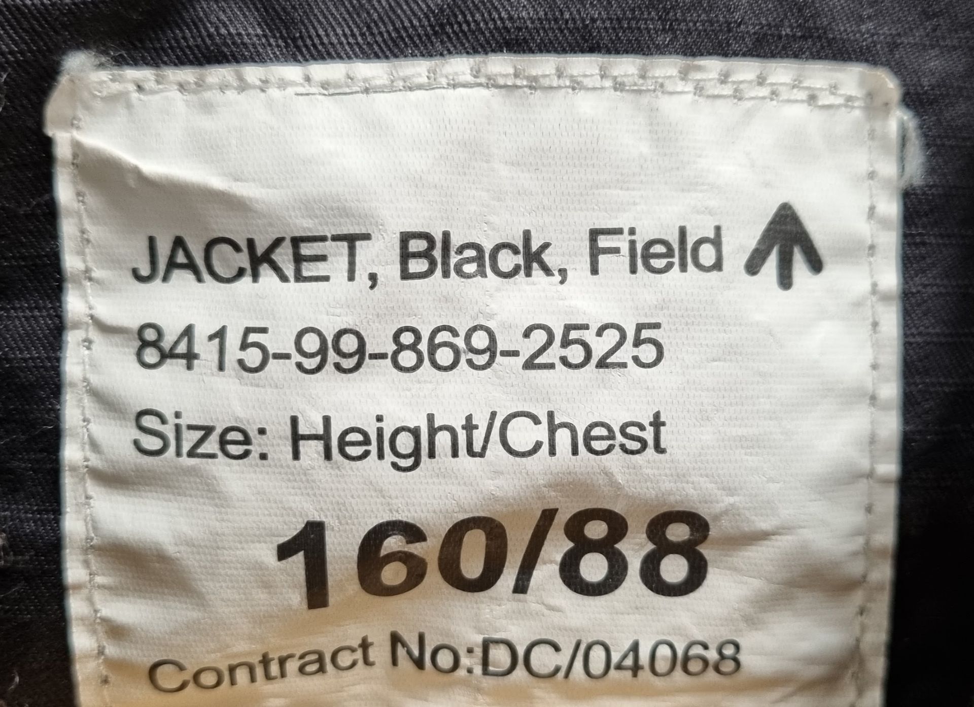 British Forces field jacket - Black - size 160/88 - Image 4 of 5