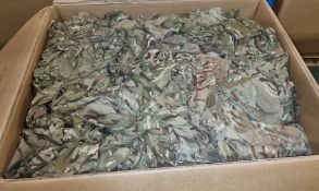 Various types of ex-military camo clothing - may include accessories - 190 kg – may require repair