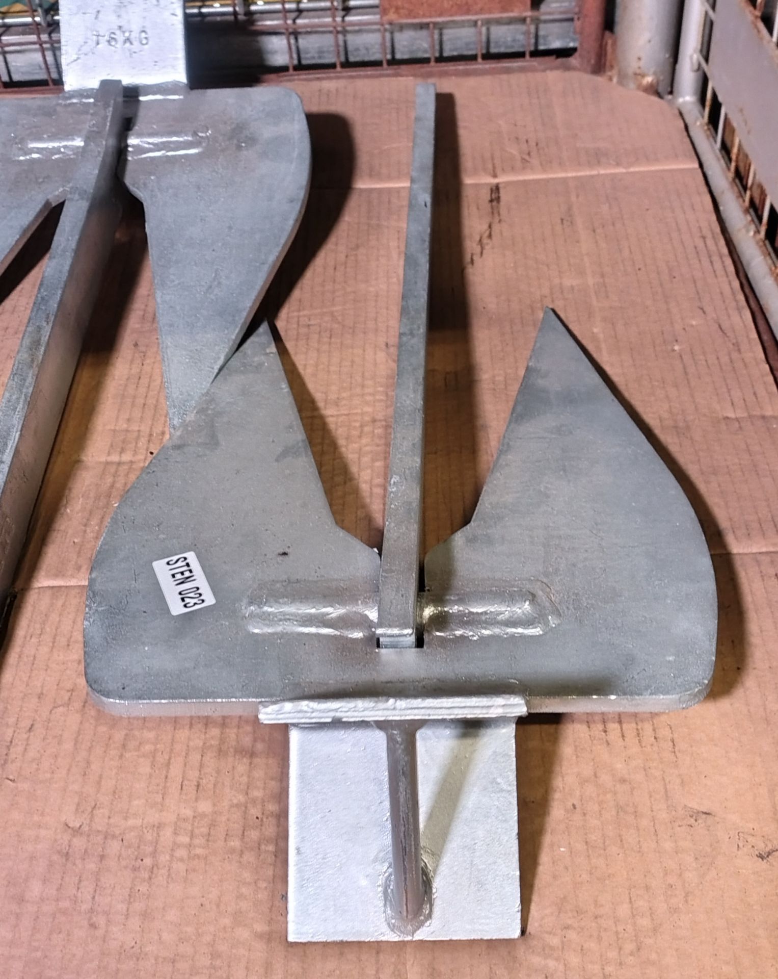 3x Lewar 16kg folding marine anchors