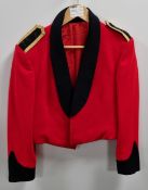 British Forces - Red short dress jacket - Black collar/cuff