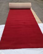 2x rolls of Britons carpet - red with dark red speckles - size in description