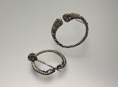 A J F Macrae, Fowler, Shipton & Co Ltd, Edinburgh, silver Celtic brooch with scroll and knot