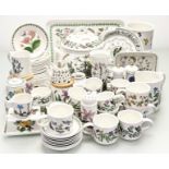 A collection of Pormeirion "The Botanical Garden" pattern part dinners comprising, five egg cups,
