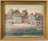 Christabel Cockerell, Lady Frampton (1863-1951) oil on board, Austria, 36cm x 44cm, label verso, fra