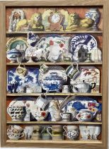 Emma Bridgewater/Matthew Rice - Kitchen Dresser, poster, 70cm x50cm, dated 1996, framed.