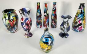 Roy's People (contemporary) group of art pottery (8 items in total)