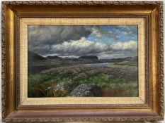 Edward Caldwell (20th century Scottish School) oil on board, Highland scene, monogrammed and dated 1
