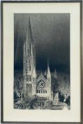 Russell Maclean (contemporary) ink and graphite - London church