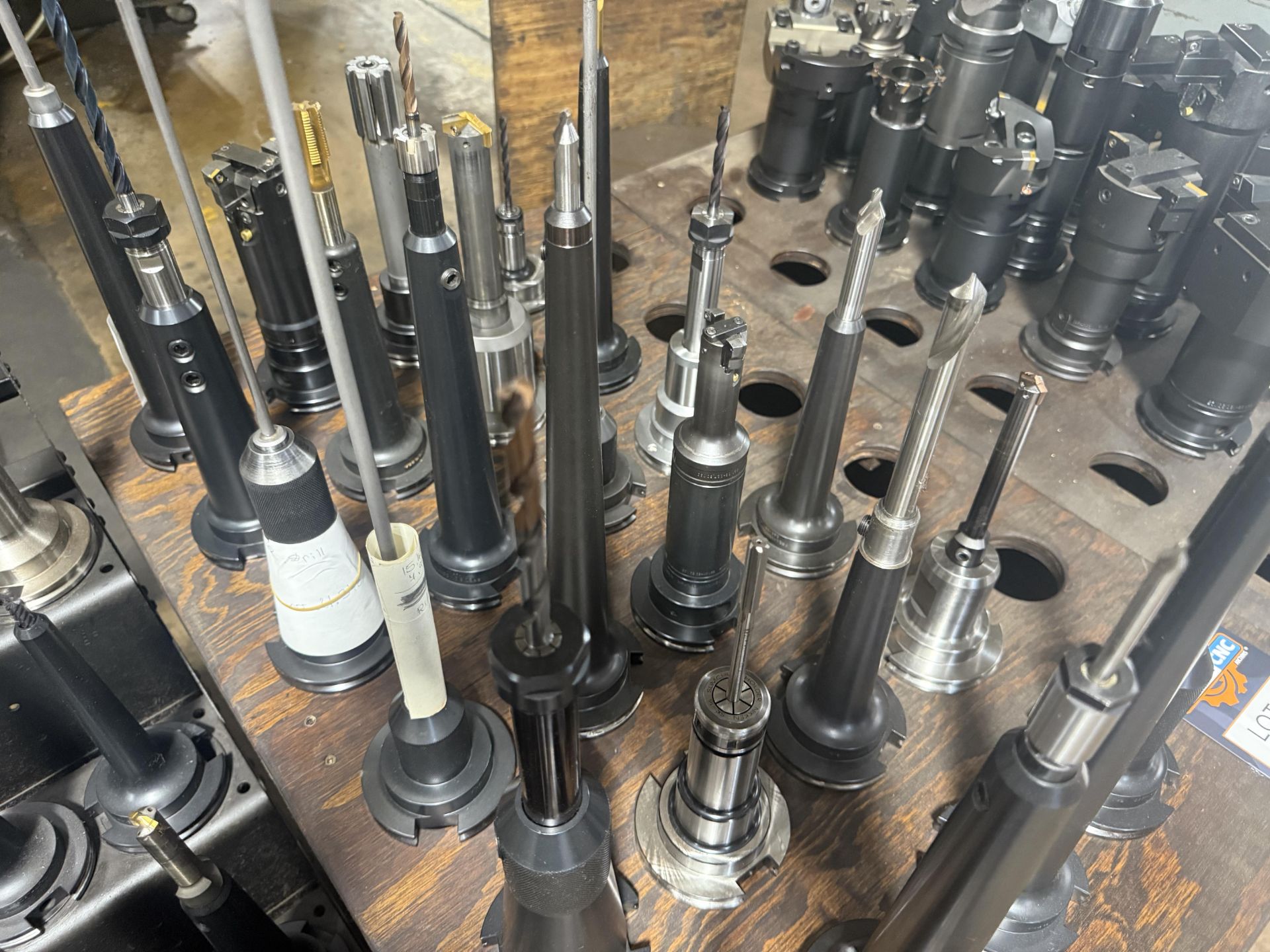 (24) CAT 50 Tool Holders with 4-Wheel Shop Cart - Image 4 of 7