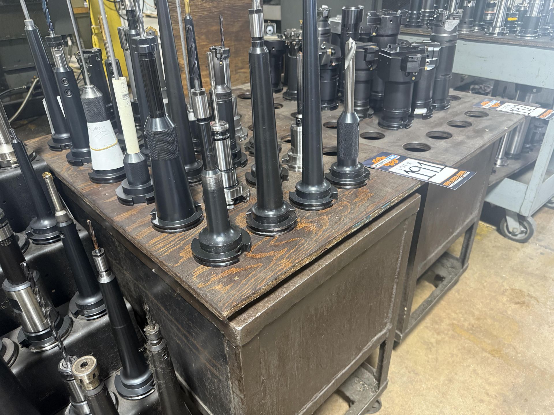 (24) CAT 50 Tool Holders with 4-Wheel Shop Cart - Image 2 of 7