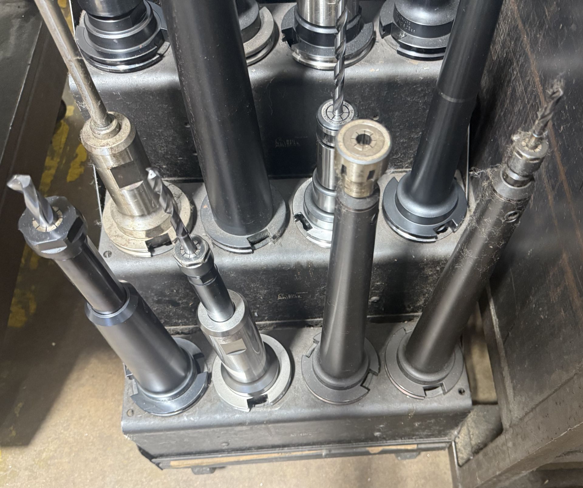 (20) CAT 50 Tool Holders with Rolling Tiered Cart - Image 4 of 8