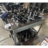 (62) CAT 50 Tool Holders with 4-Wheel Shop Cart