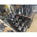 (20) CAT 50 Tool Holders with Rolling Tiered Cart