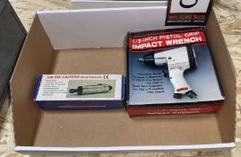 New In Box 1/2" Pneumatic Impact Wrench & Air Die Grinder
