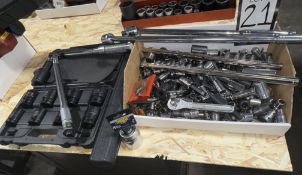 Large Assortment of Sockets, Nut Drivers, Extensions, Pittsburgh Heavy Duty Sockets