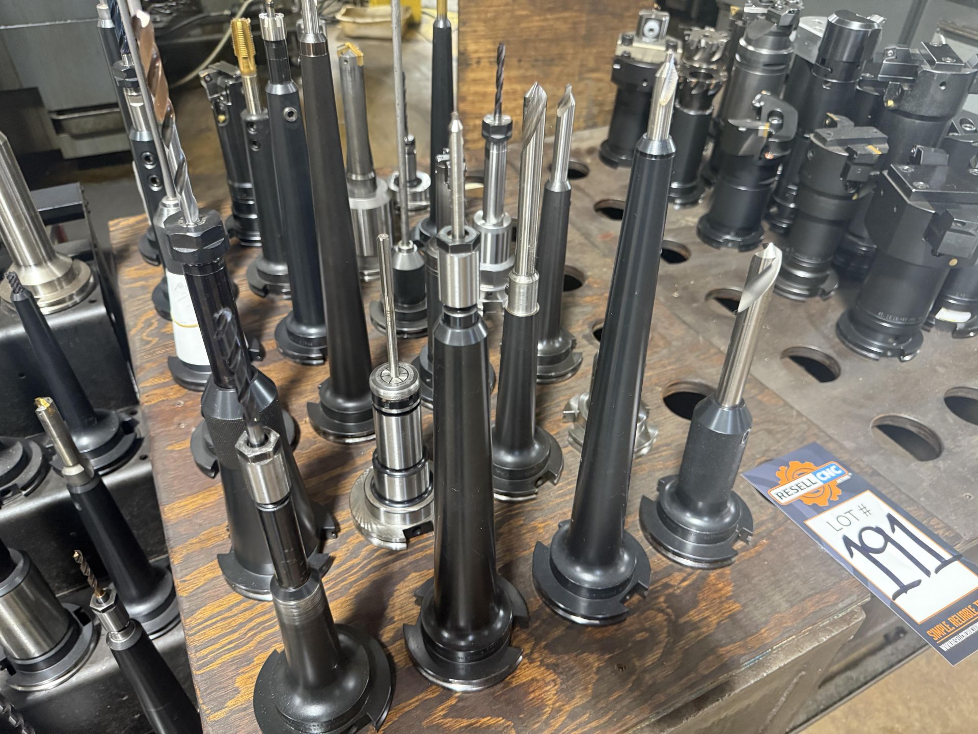 (24) CAT 50 Tool Holders with 4-Wheel Shop Cart - Image 3 of 7