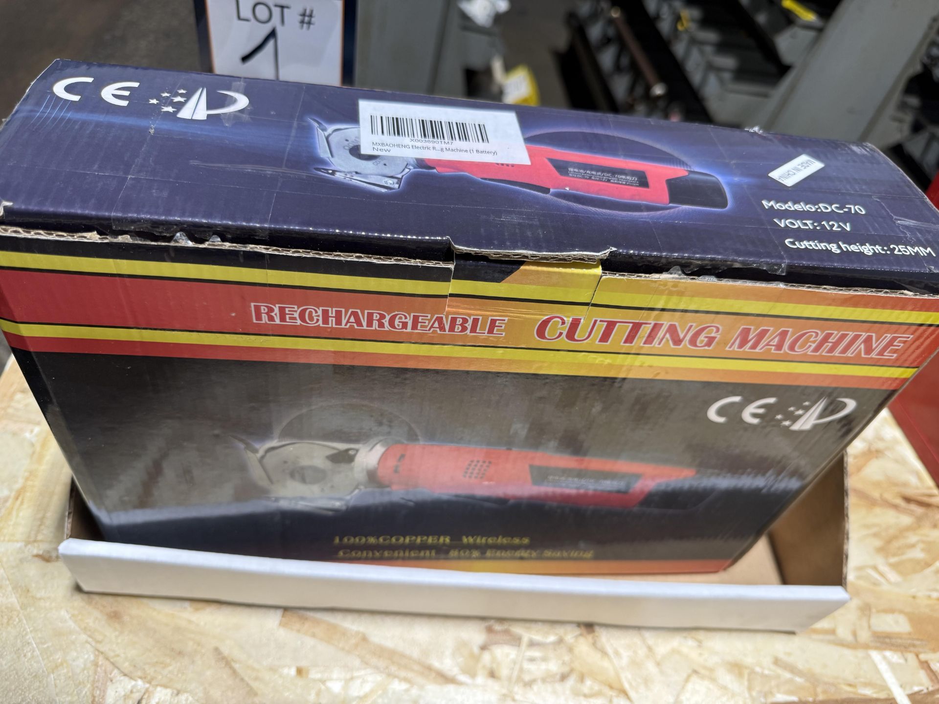 New In Box 4-1/2" Hercules Eletric Right Angle Grinder, Cordless Model DC-70 Saw - Image 2 of 10