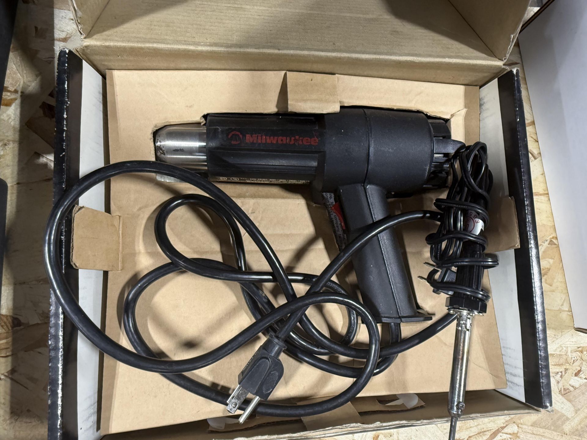 Misc Tools, Weller Electric Solder, Milwaukee Heat Gun, Arrow Electric Stapler, Swingline Stapler - Image 3 of 7