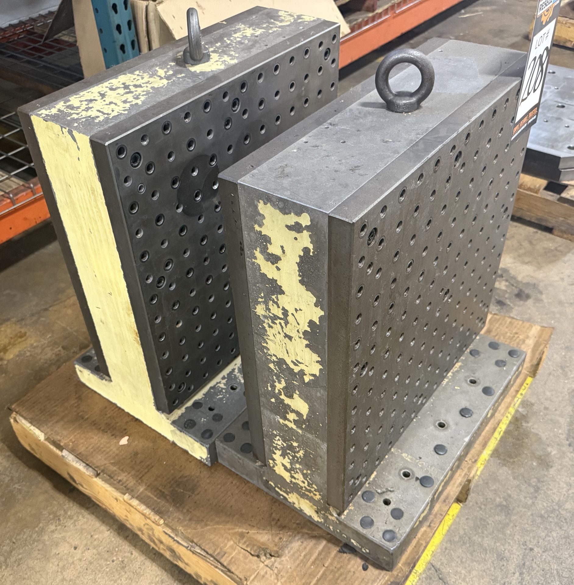 (2) 20-1/2" x 7" x 21" Drilled & Tapped Tombstones - Image 2 of 4