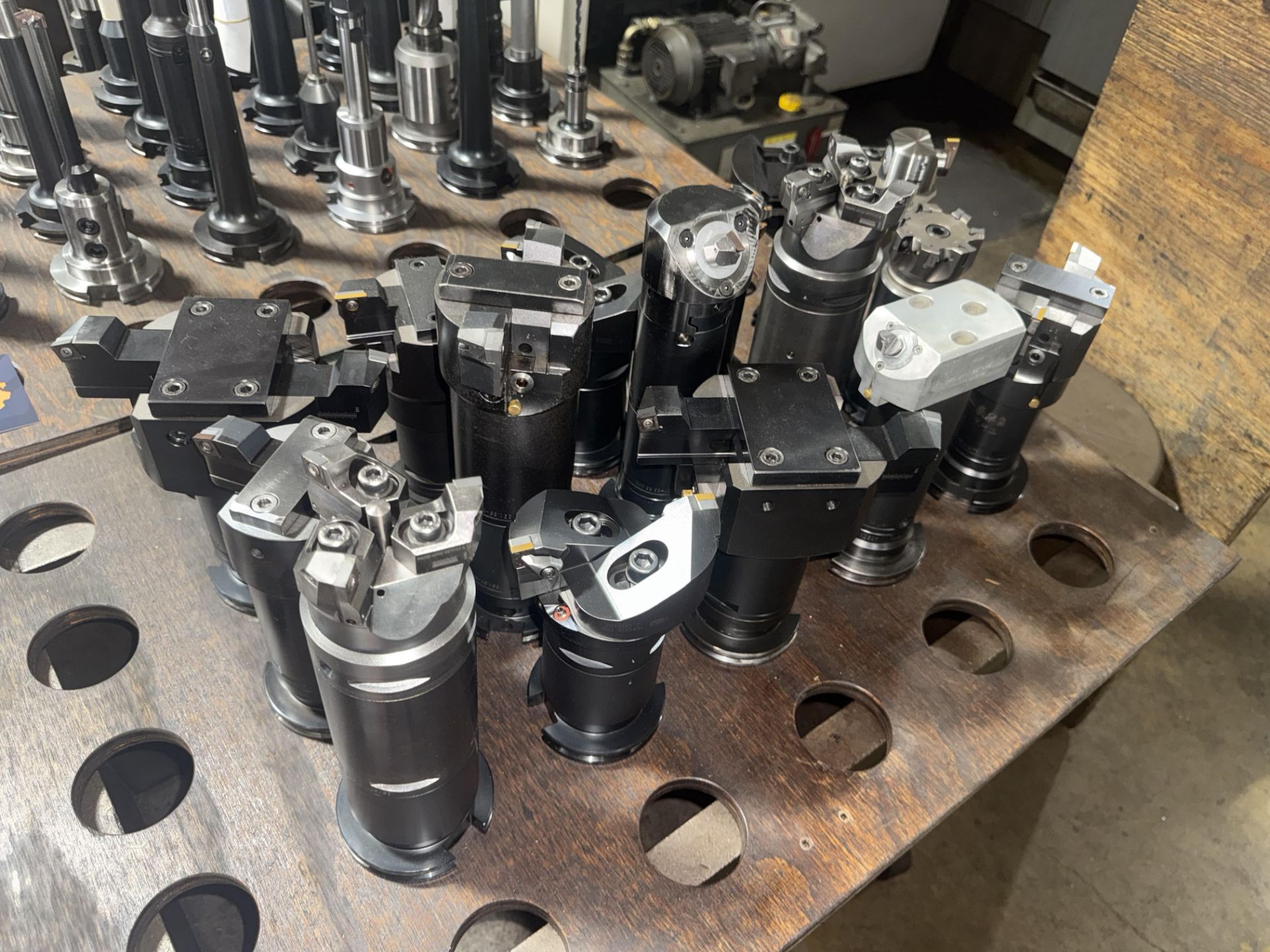 (15) CAT 50 Tool Holders with 4-Wheel Shop Cart - Image 4 of 11