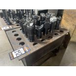 (15) CAT 50 Tool Holders with 4-Wheel Shop Cart