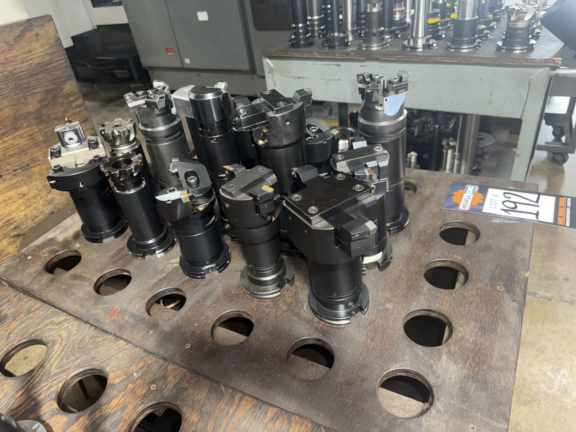 (15) CAT 50 Tool Holders with 4-Wheel Shop Cart - Image 2 of 11