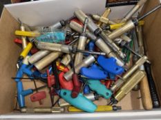 Large Assortment of T-Handle Wrenches & Hand Deburring Tools