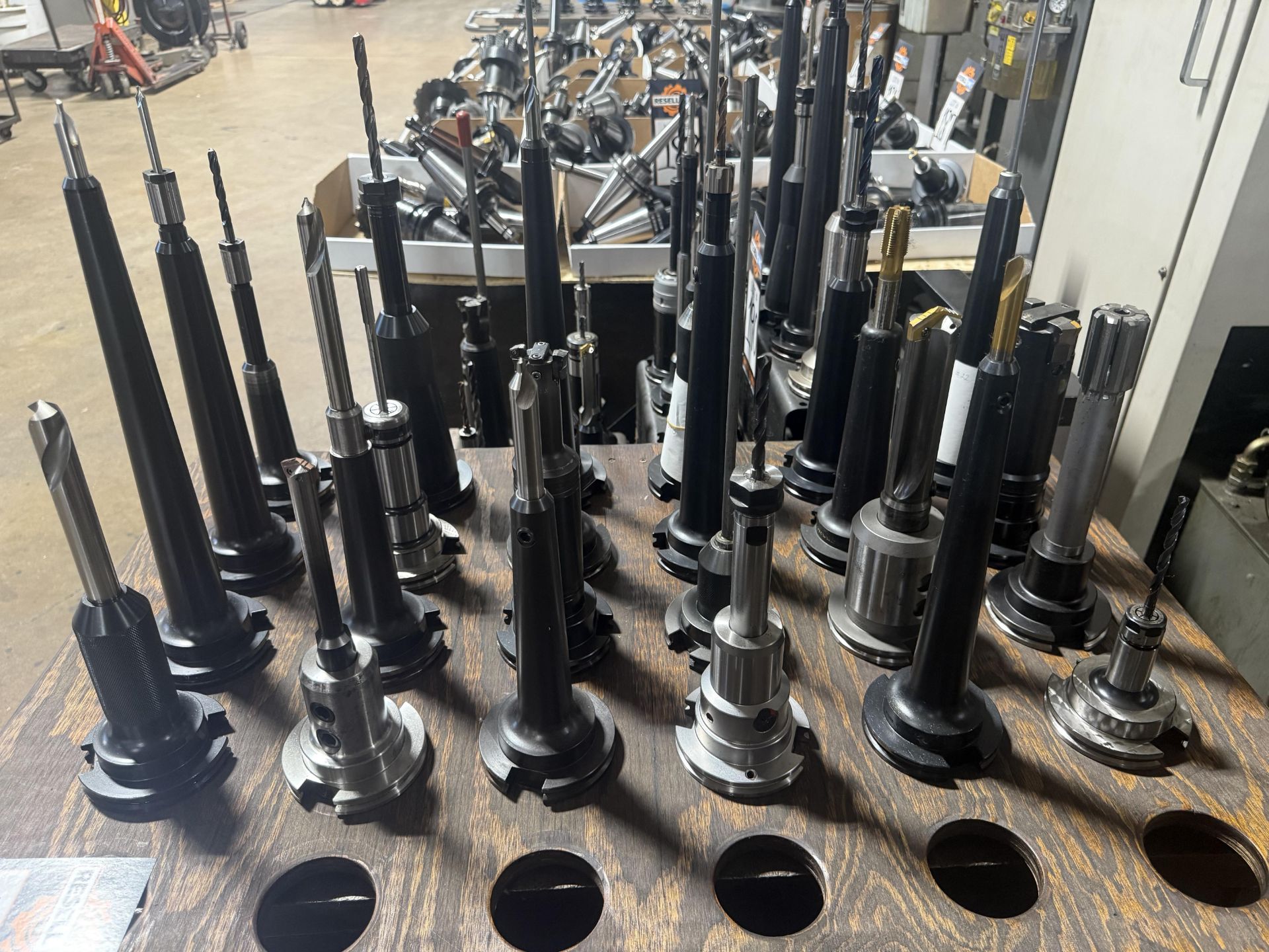 (24) CAT 50 Tool Holders with 4-Wheel Shop Cart - Image 6 of 7