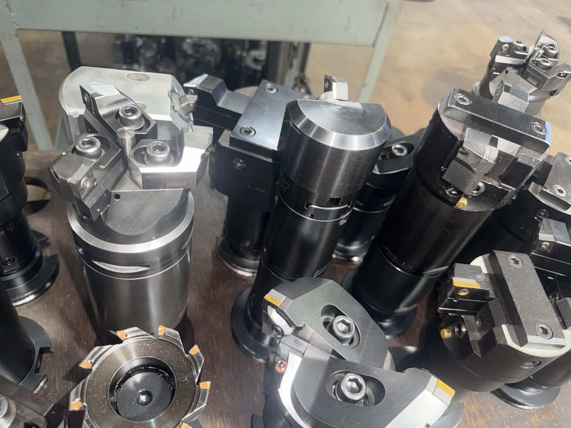 (15) CAT 50 Tool Holders with 4-Wheel Shop Cart - Image 9 of 11