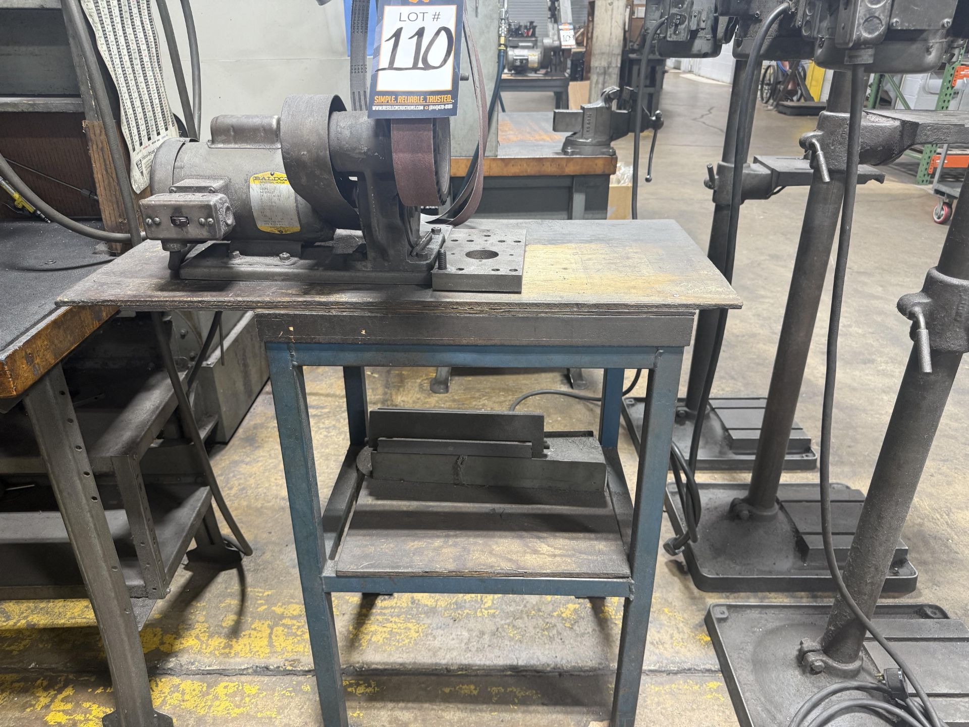 2" Engleberg Model CNZ Belt Sander on Shop Stand - Image 3 of 6