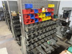 Mobile Storage Racks with Bins & Contents; Lever Wheel Brakes; Hardware Inventory