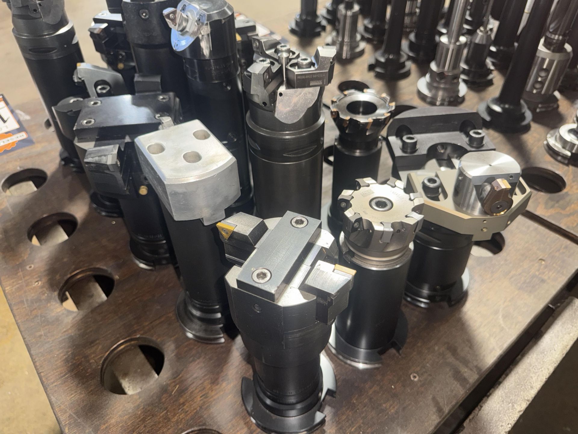 (15) CAT 50 Tool Holders with 4-Wheel Shop Cart - Image 5 of 11