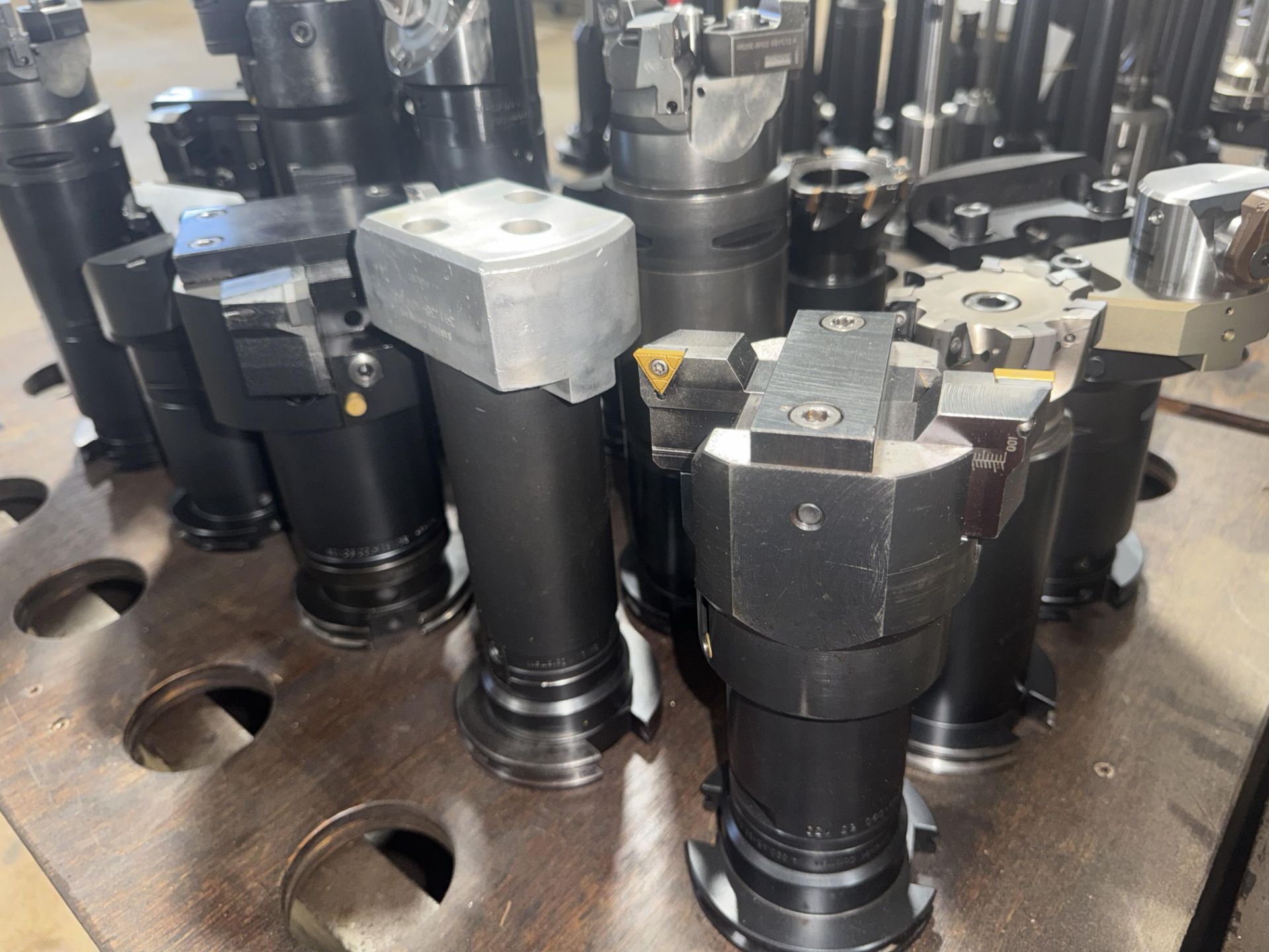 (15) CAT 50 Tool Holders with 4-Wheel Shop Cart - Image 10 of 11