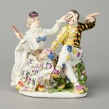 Meissen Harlequin & Columbine Group ca. 1743