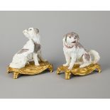 Pair Meissen Bolognese Dogs ca. 1765-70