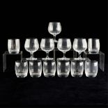 Set 13 Orrefors "Optica" Crystal Glasses