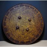 Persian Indian/Mughal Dhal Shield Koftgari Gold Inlay & Islamic Calligraphy Eastern Islamic. India